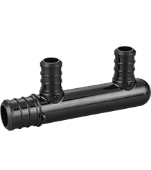 2 PCS 3 Ports Open Pex Poly Barb Crimp Manifold